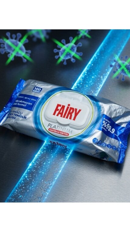 Fairy Ptatinum drėgnos  servetėlės