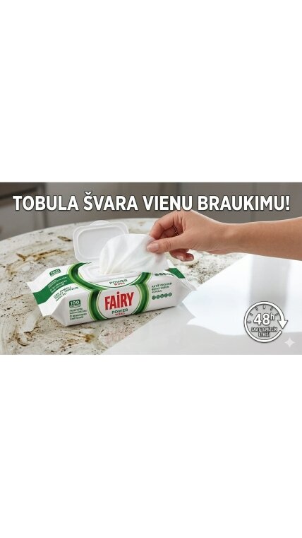 Fairy Power drėgnos servetėlės