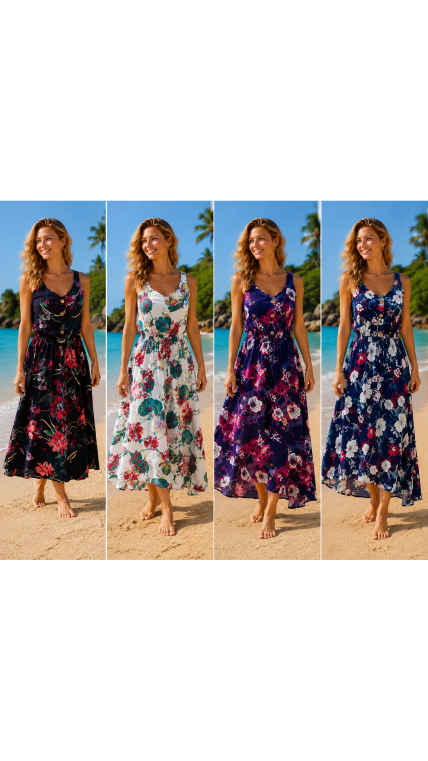 L❤️V❤️ Gėlėta vasarinė suknelė ant petnešų 4 L❤️V❤️ Gėlėta vasarinė suknelė ant petnešų 4